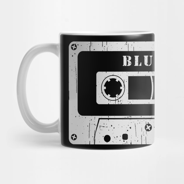 Blues - Vintage Cassette White by FeelgoodShirt